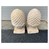 (2) Terracotta Pineapples