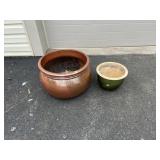 (2) Ceramic Planters