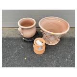 (3) Terracotta Planters
