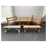 Wooden Picnic Table Set