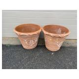 (2) Molded Plastic Planters