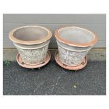 (2) Terracotta Planters