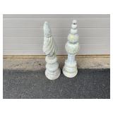 (2) Concrete Garden Markers