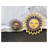 (2) Sun Form Garden Ornaments
