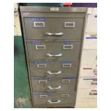5 Drawer Industrial Metal File Cabinet