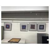 (5) Framed Quilt Patches