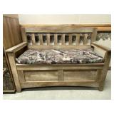 Camo Upholstered Storage Bench