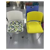 (3) New Metal Framed Plastic Chairs
