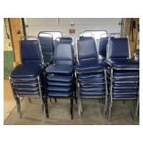 (45) Vinyl Upholstered Stacking Chairs