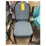 (3) New Upholstered Stacking Chairs