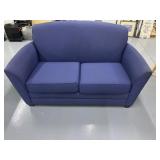 Blue Upholstered Loveseat