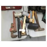 Mallets, Hammers, Pipe Wrench