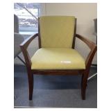 New Upholstered Wood Frame Reception Chair