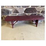 Red Painted Bench
