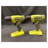 (2) New Ryobi Cordless Drills