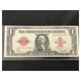 1923 $1 Red Seal Note, High Grade