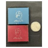 Silver Oz. with 2 Silver Halves