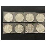 (8) Silver Eagles