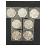 (7) Silver Eagles