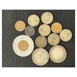 Misc. Coins with 1854 Seated Half, etc.
