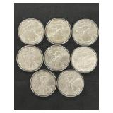 (8) 2012 Silver Eagles