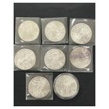 (8) Silver Eagles