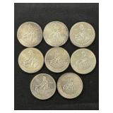 (8) 1 Oz. Silver Engelhard Prospectors