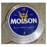 Molson Beer Advertising Clock