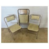 3 Samsonite Folding Card Table Chairs