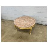 French Provincial Marble Top Coffee Table