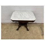 Eastlake Victorian Marble Top Parlor Table