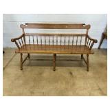 Half Spindle Back Modern Settee