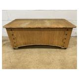 Vtg. Bamboo/Rattan Cedar Chest
