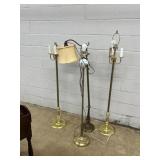 (4) Brass Floor Lamps