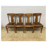 Set of 4 Oak Side Chairs