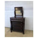 Mahogany Empire Chest of Drawer w/ Mirror