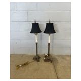 (2) Tall Narrow Table Lamps