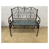 Modern Metal Painted Garden Bench
