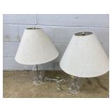 Pair of Glass Table Lamps