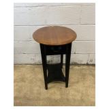 Oval 1-drawer Modern Side Table