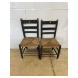 (2) Rush Seat Side Chairs