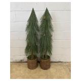 Pair of Fake Pine Trees