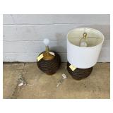 (2) Ralph Lauren Woven Table Lamps