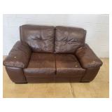 Leather Double Reclining Loveseat