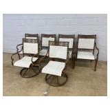 Set of 6 Metal Patio Chairs