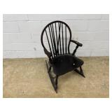 Mahogany Brace Back Windsor Rocking Chair