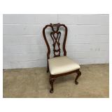 Mahogany Modern Queen Anne Upholstered Side Chair