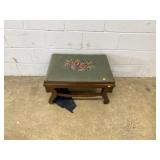Empire Needlepoint Footstool.