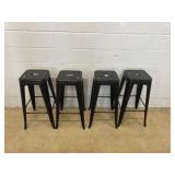 (4) Metal Bar Stools