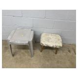Plastic Stool & Upholstered Stool